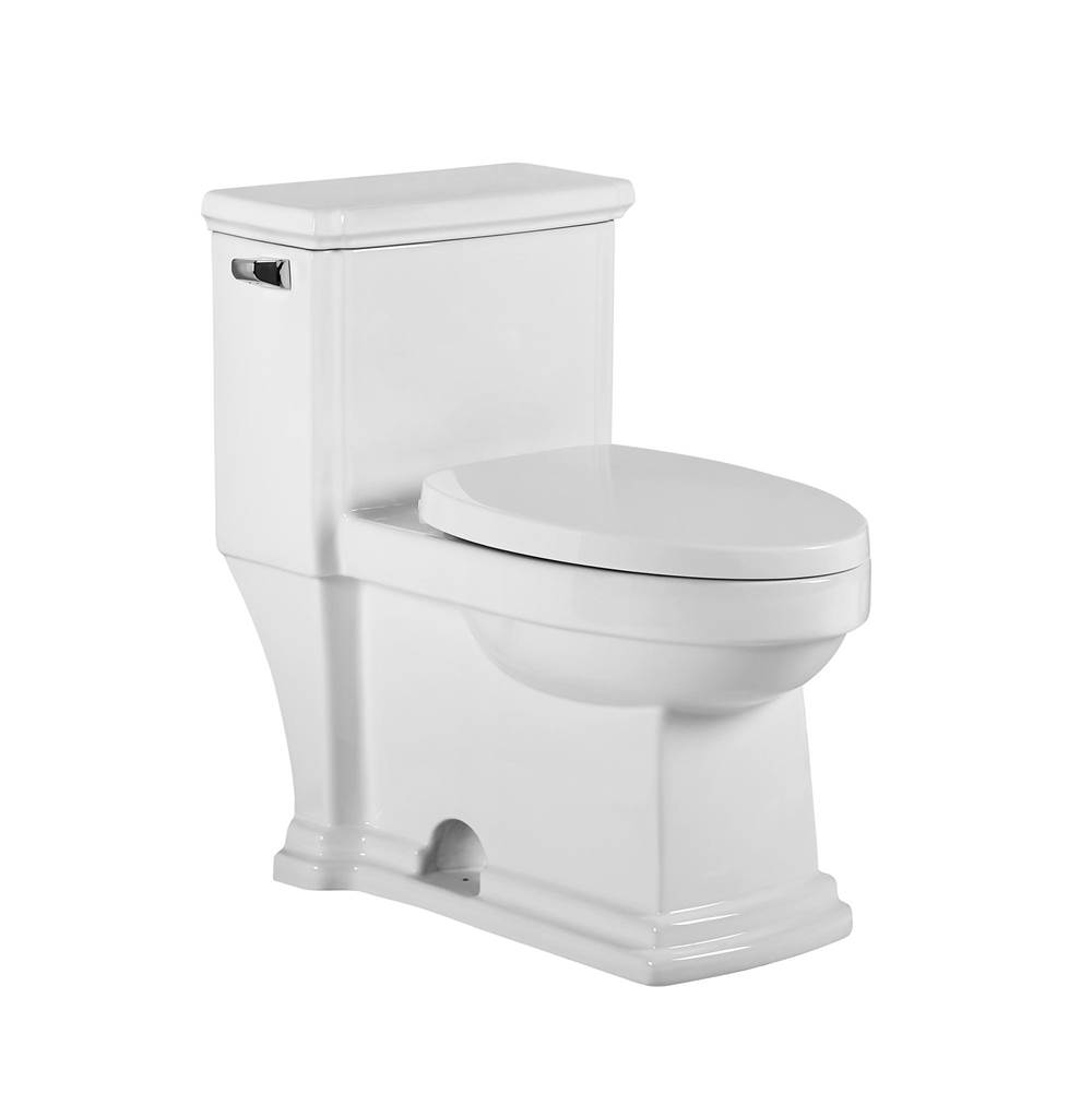Whitehaus Collection Magic Flush Eco-Friendly One Piece Single Flush Toilet with  Elongated Bowl, and a 1.28 GPF capacity